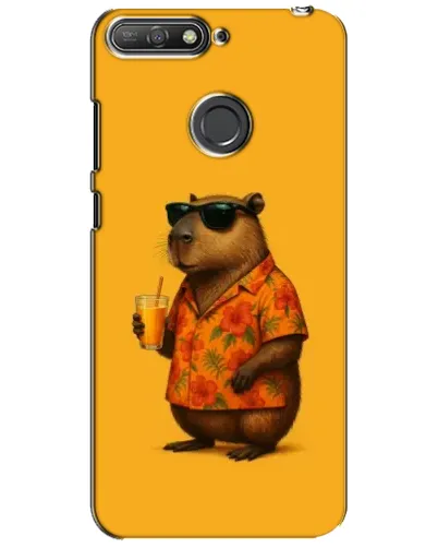 Чехол для Huawei Y6 Prime 2018 с картинкой «Капибара на отдыхе»