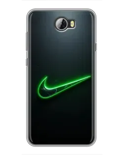 Чехол для Huawei Y5II с картинкой «Неоновый контур Nike»