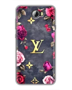 Чехол для Huawei Y5II с картинкой «Цветочный Louis Vuitton»