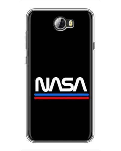 Чехол для Huawei Y5II с картинкой «NASA — классика Red Blue» Чехол для Huawei Y5II с картинкой «NASA — классика Red Blue»
