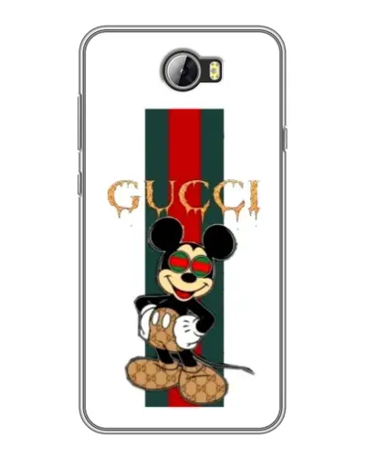 Чехол для Huawei Y5II с картинкой «Микки Маус Gucci — полосы»