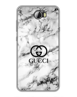 Чехол для Huawei Y5II с картинкой «Gucci — мраморный шик»