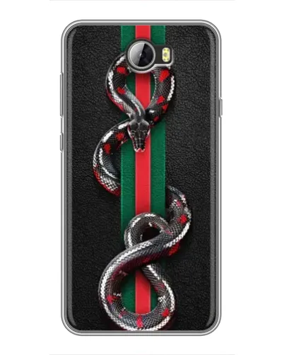 Чехол для Huawei Y5II с картинкой «Gucci — змея на полосе» Чехол для Huawei Y5II с картинкой «Gucci — змея на полосе»