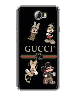 Чехол для Huawei Y5II с картинкой «Gucci — герои Disney и монограмма»