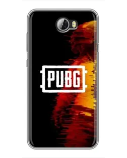 Чехол для Huawei Y5II с картинкой «Яркий логотип PUBG»