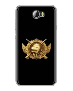 Чехол для Huawei Y5II с картинкой «PUBG — оранжевый градиент»