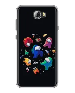 Чехол для Huawei Y5II с картинкой «Among Us космос»