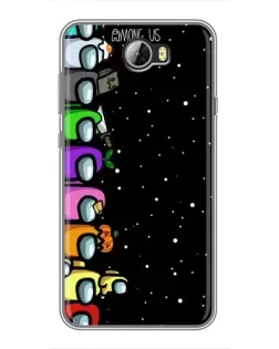 Чехол для Huawei Y5II с картинкой «Команда Among Us»