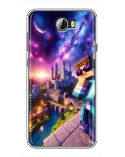 Чехол для Huawei Y5II с картинкой «Стив и космос»