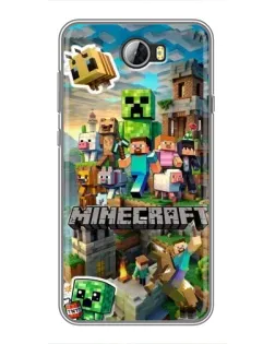 Чехол для Huawei Y5II с картинкой «Замок Minecraft»