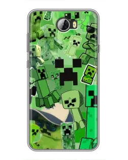 Чехол для Huawei Y5II с картинкой «Криперы Minecraft»