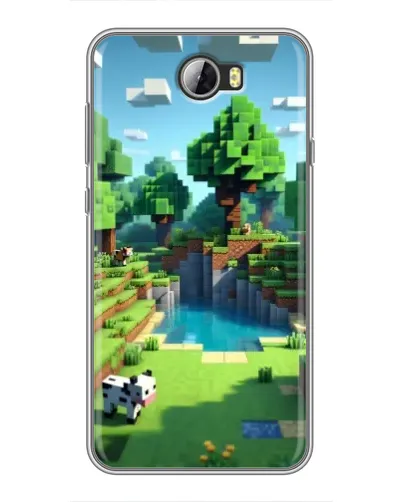 Чехол для Huawei Y5II с картинкой «Minecraft летний день»