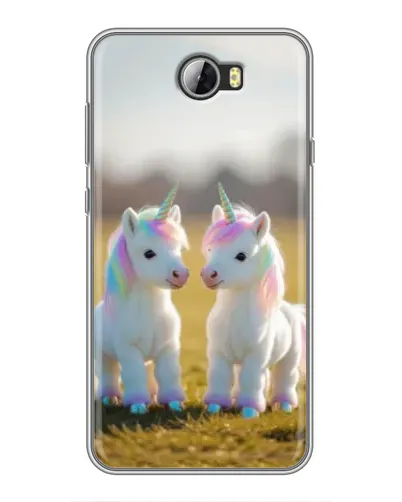 Чехол для Huawei Y5II с картинкой «Пара единорогов»