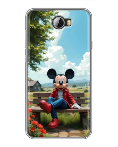 Чехол для Huawei Y5II с картинкой «Микки на скамейке»