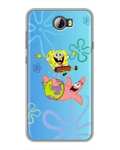 Чехол для Huawei Y5II с картинкой «Спанч Боб и Патрик»