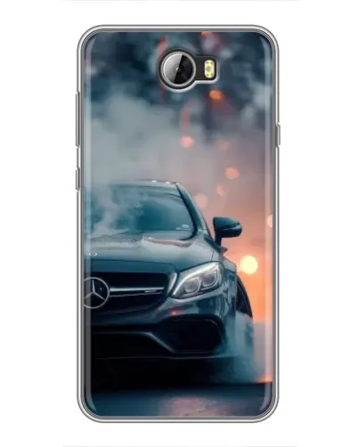 Чехол для Huawei Y5II с картинкой «Mercedes — ночной город»