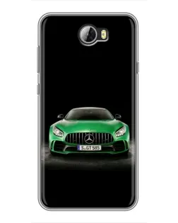 Чехол для Huawei Y5II с картинкой «Mercedes — неоновый лого» Чехол для Huawei Y5II с картинкой «Mercedes — неоновый лого»