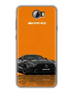 Чехол для Huawei Y5II с картинкой «Оранжевый Mercedes AMG» Чехол для Huawei Y5II с картинкой «Оранжевый Mercedes AMG»
