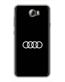 Чехол для Huawei Y5II с картинкой «Audi White Logo»