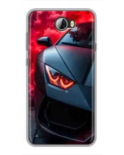 Чехол для Huawei Y5II с картинкой «Lamborghini красное сияние» Чехол для Huawei Y5II с картинкой «Lamborghini красное сияние»