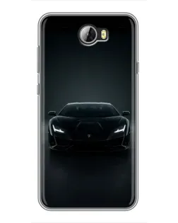 Чехол для Huawei Y5II с картинкой «Черный Lamborghini Aventador» Чехол для Huawei Y5II с картинкой «Черный Lamborghini Aventador»
