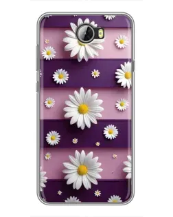 Чохол для Huawei Y5II з картинкою «Ромашки на фіолетовому» Чохол для Huawei Y5II з картинкою «Ромашки на фіолетовому»