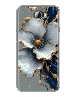 Чохол для Huawei Y5II з картинкою «Біла квітка та золотий флюїд» Чохол для Huawei Y5II з картинкою «Біла квітка та золотий флюїд»