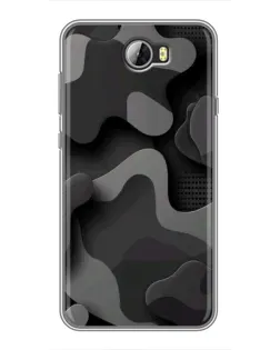 Чехол для Huawei Y5II с картинкой «Темный абстрактный камуфляж»