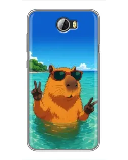 Чехол для Huawei Y5II с картинкой «Морская капибара»