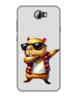 Чехол для Huawei Y5II с картинкой «Капибара рэпер даб»