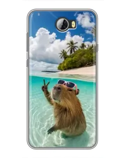 Чехол для Huawei Y5II с картинкой «Капибара на море»