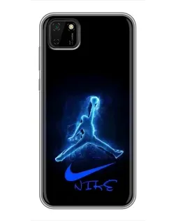 Чехол для Huawei Y5p с картинкой «Jordan Neon Blue»