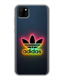 Чехол для Huawei Y5p с картинкой «Неоновый Adidas»