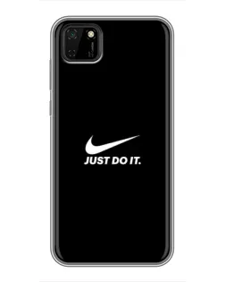 Чехол для Huawei Y5p с картинкой «Минимализм от Nike»