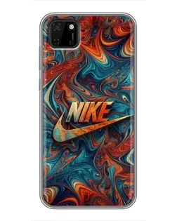 Чехол для Huawei Y5p с картинкой «Nike в абстракции»