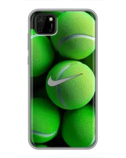 Чехол для Huawei Y5p с картинкой «Теннисные мячи Найк»