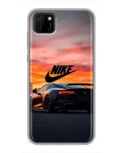 Чехол для Huawei Y5p с картинкой «Nike и суперкар»
