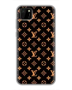 Чехол для Huawei Y5p с картинкой «Золотая монограмма LV»