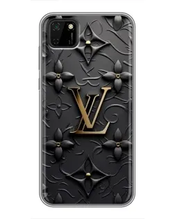 Чехол для Huawei Y5p с картинкой «Кожаная текстура LV»