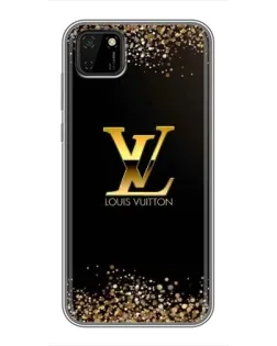 Чехол для Huawei Y5p с картинкой «LV — золотые искры»