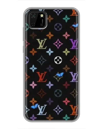 Чехол для Huawei Y5p с картинкой «Цветная монограмма LV»