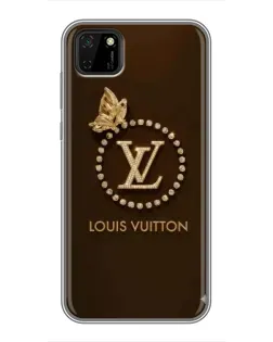 Чехол для Huawei Y5p с картинкой «LV — золотая печать»