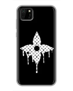 Чехол для Huawei Y5p с картинкой «Цветочная монограмма»