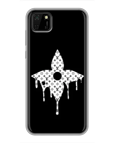 Чехол для Huawei Y5p с картинкой «Цветочная монограмма»