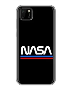 Чехол для Huawei Y5p с картинкой «NASA — классика Red Blue»