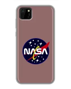 Чехол для Huawei Y5p с картинкой «NASA — ретро космос»