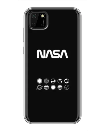 Чехол для Huawei Y5p с картинкой «NASA — технический принт»