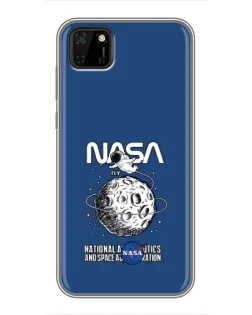 Чехол для Huawei Y5p с картинкой «NASA — лунная миссия»
