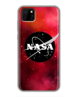 Чехол для Huawei Y5p с картинкой «NASA — красная туманность»