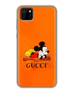 Чохол для Huawei Y5p з картинкою «Міккі Маус Gucci — помаранч»